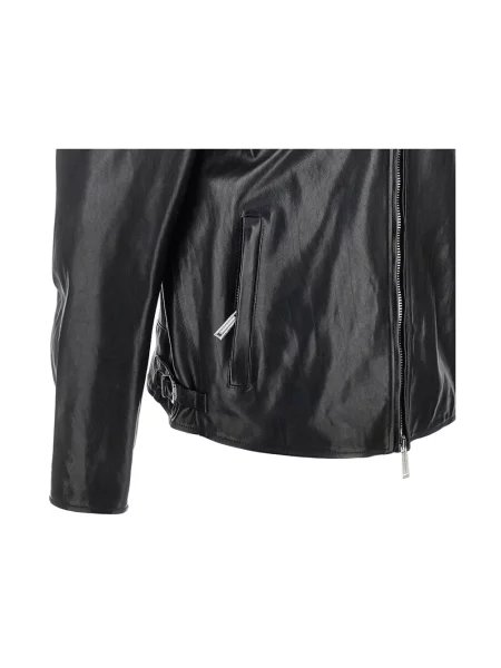 Kurtka skórzana Dsquared2 czarna