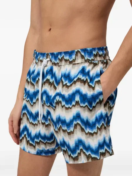 Kupaće gaće Missoni s printom s vezicama plava