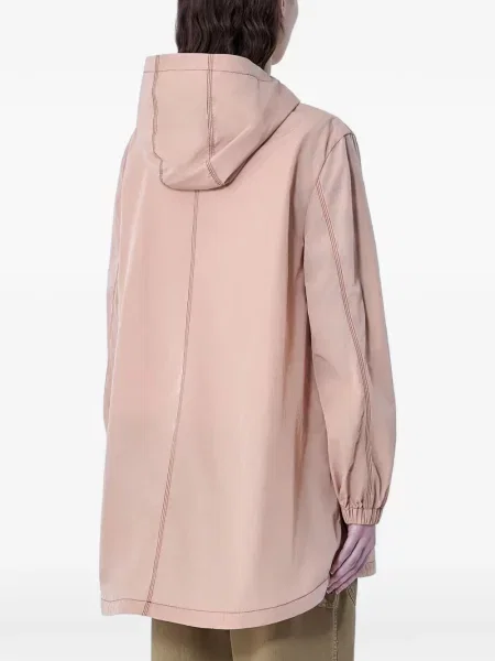 Palton Moncler cu glugă roz