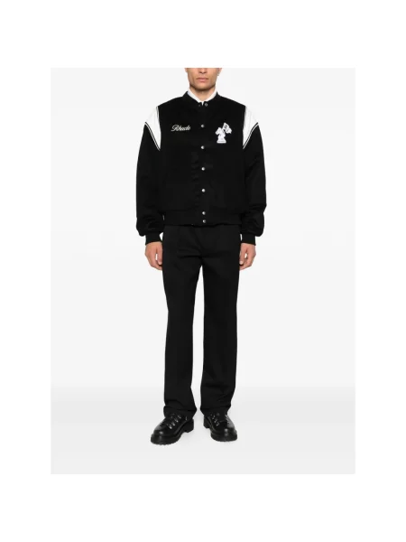 Krótki kurtka bomber Rhude z logo czarny