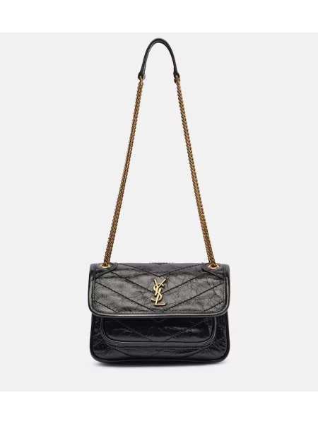 Geanta de piele Saint Laurent din piele negru