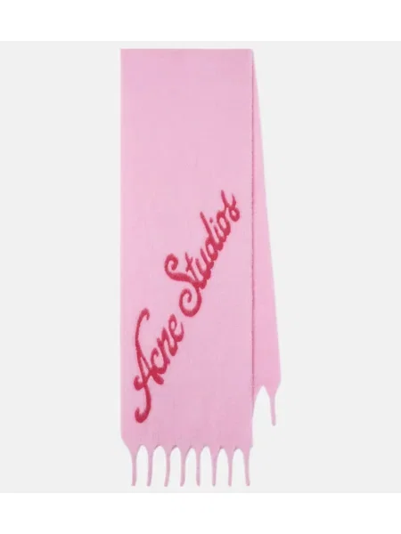 Fular Acne Studios din lână alpaca roz