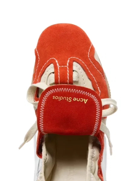 Šněrovací semišový top Acne Studios oranžový
