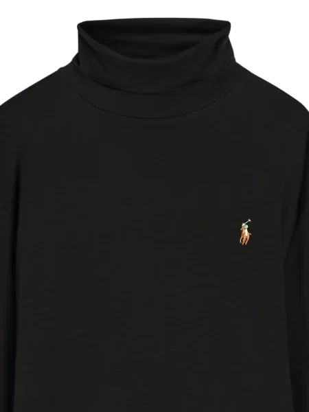 Pletena košulja Polo Ralph Lauren s okruglim izrezom s kapuljačom plava