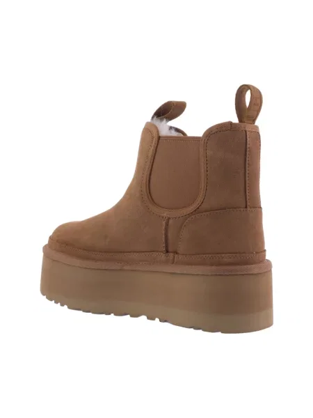Sztyblety Ugg zamszowe na platformie brązowe