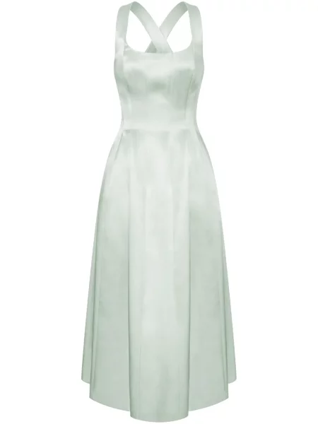 Rochie midi Philosophy Di Lorenzo Serafini din satin până la genunchi de costum verde