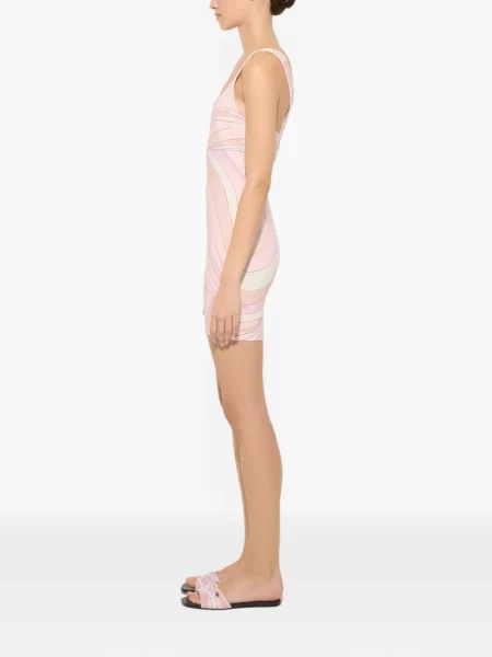 Rochie Pucci cu imagine din jerseu roz