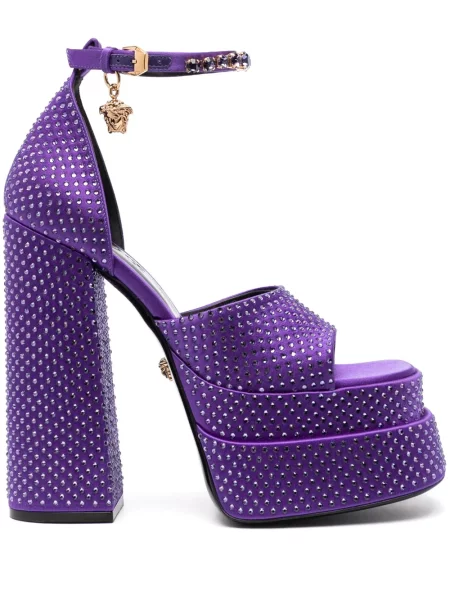 Sandale Versace cu platformă violet