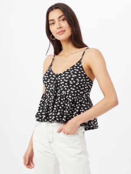 ABOUT YOU Top Aurelia negru alb