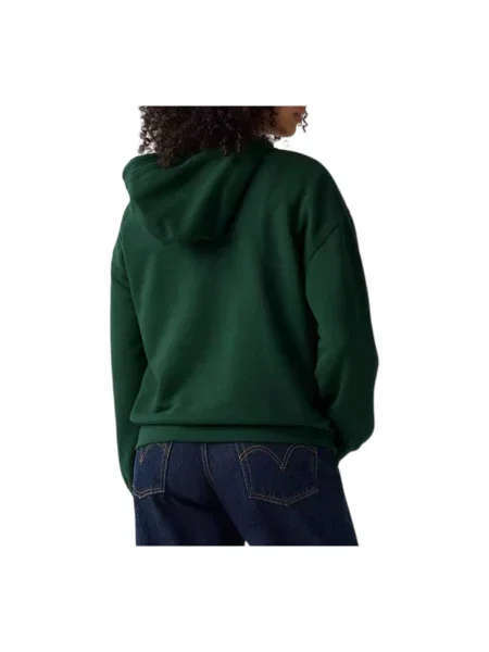 Mikina s kapucňou Levi's s kapucňou zelená