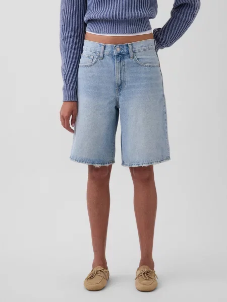 Pantaloni scurți din denim Gap albastru