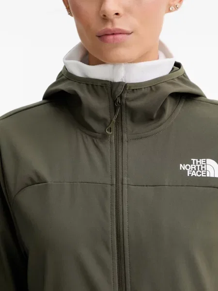 Geacă The North Face cu glugă verde