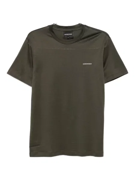 Tricou Emporio Armani cu broderie verde