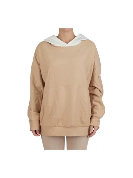 Bluza z kapturem Kiton z kaszmiru brązowa