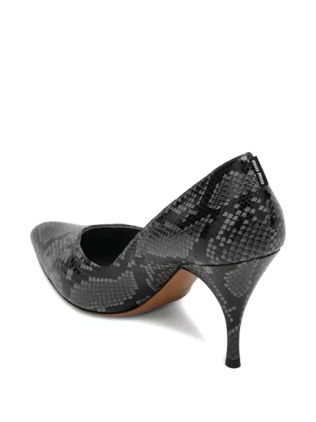 Pantofi cu toc Miu Miu gri