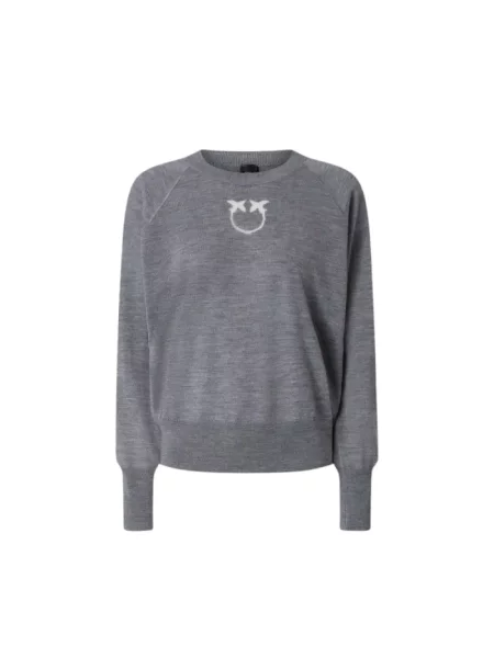 Sweter Pinko wełniany szary