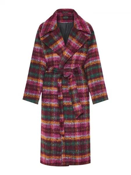 Funky Buddha Prehoden plašč smaragd / oranžna merlot roza