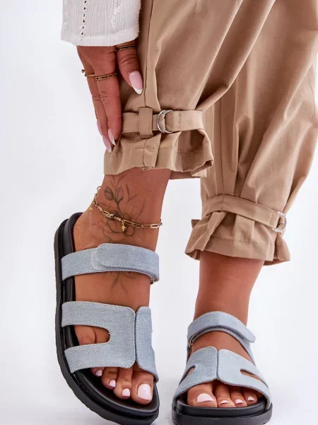 Usnjene japonke Boto siva