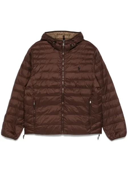Cămașă Polo Ralph Lauren cu dungi cu broderie cu glugă portocaliu