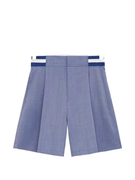 Talie pantaloni scurți Loewe cu broderie cu dungi albastru
