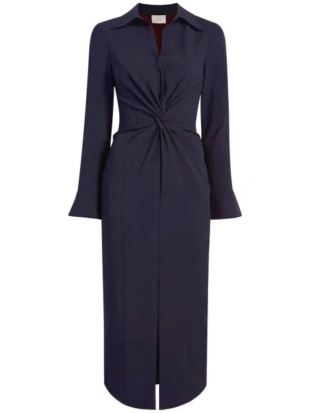 Rochie tip cămașă Cinq A Sept de costum albastru
