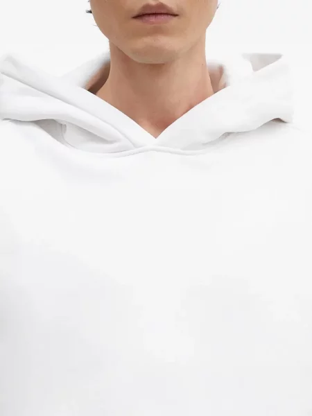 Hanorac cu glugă Alpha Industries cu glugă alb