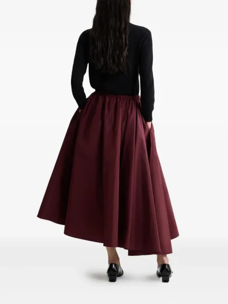 Spódnica midi Patou asymetryczna do kolan brązowa