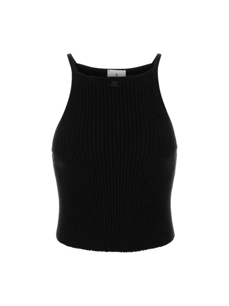 Dzianinowy top Courreges czarny
