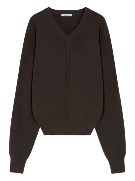 Pulover Lemaire cu decolteu în V maro