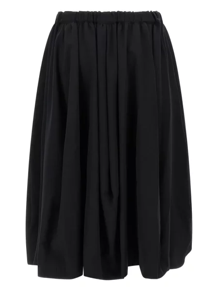 Fusta plisata Comme Des Garçons de lână plisată negru