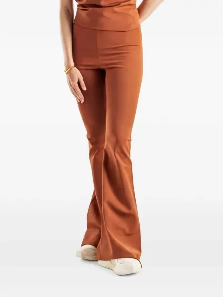 Pantaloni Rick Owens tricotate evazate portocaliu
