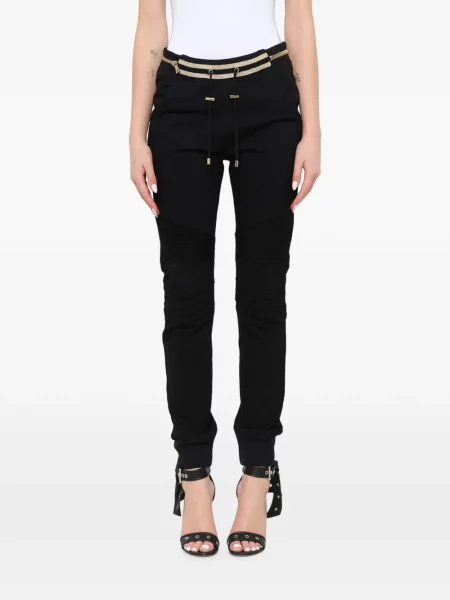 Pantaloni Balmain din jerseu negru