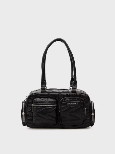 Шкіряна сумка Karl Lagerfeld чорна