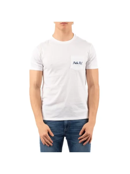 Długa koszulka Polo Ralph Lauren z logo z długim rękawem biała