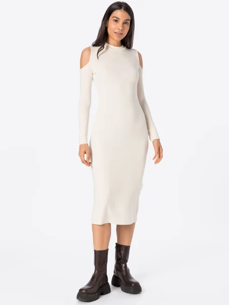 NU-IN Rochie coajă de ou alb