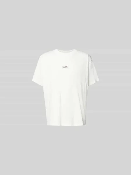 T-shirt o kroju relaxed fit z detalem z logo Mm6 Maison Margiela biała