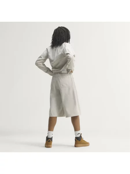 DŽÍNOVÉ ŠORTKY MID RISE DENIM šedé