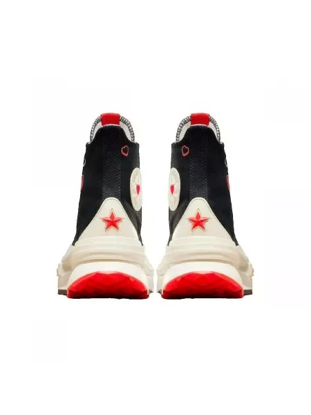 Bežecké bežecké topánky Converse na platforme so srdiečkami čierna