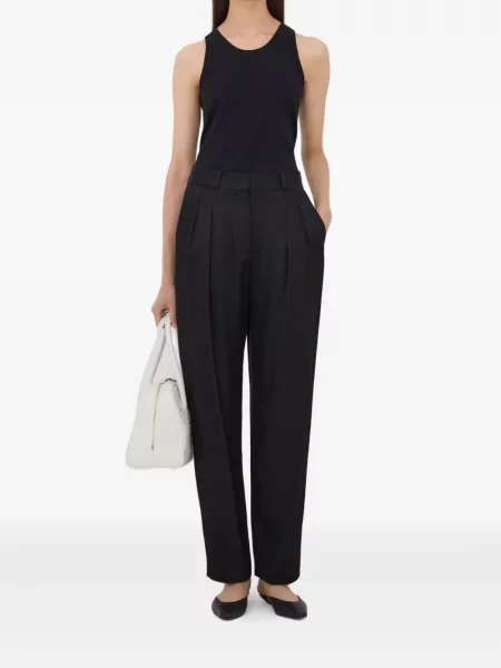 Pantaloni Loulou De Saison plisate negru