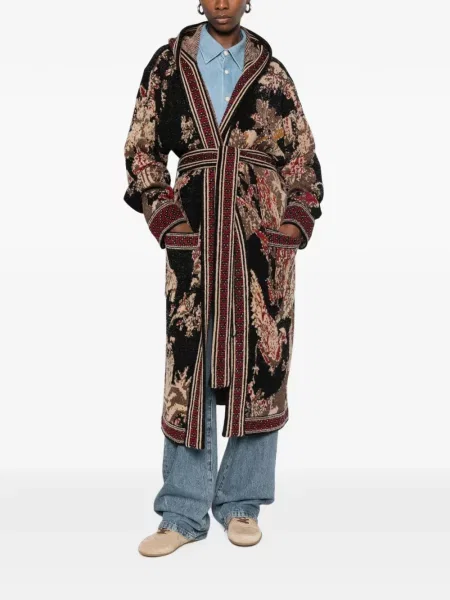 Cu centură cardigan Etro tricotate negru