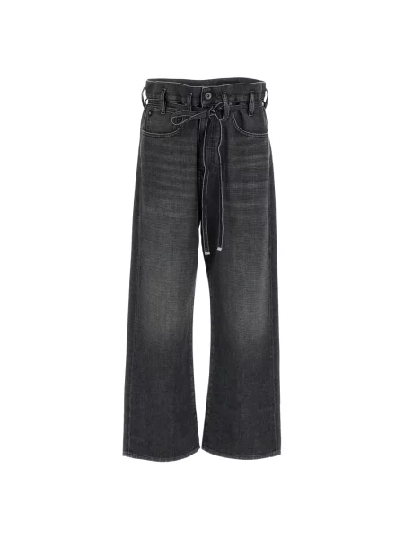 Szerokie jeansy Ag Jeans szare