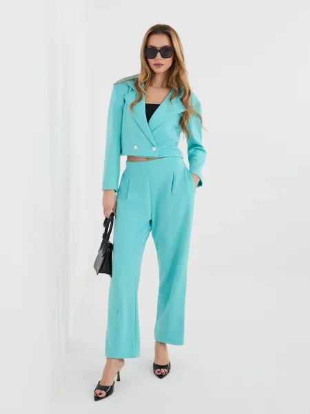 Pantaloni Rue Paris din jerseu negru