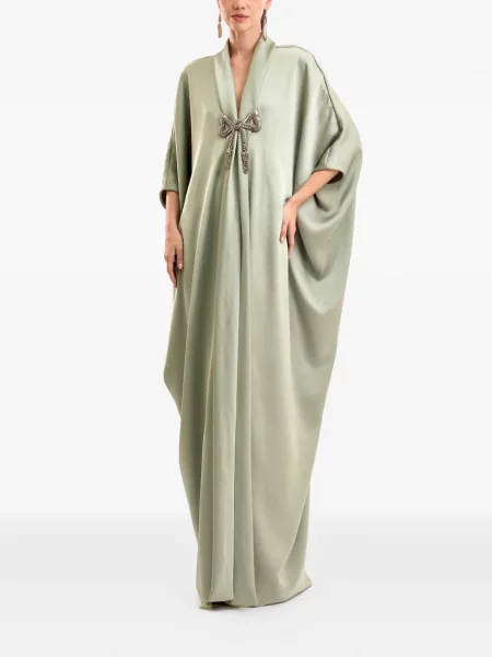 Sukienka Gemy Maalouf z kokardką zielona