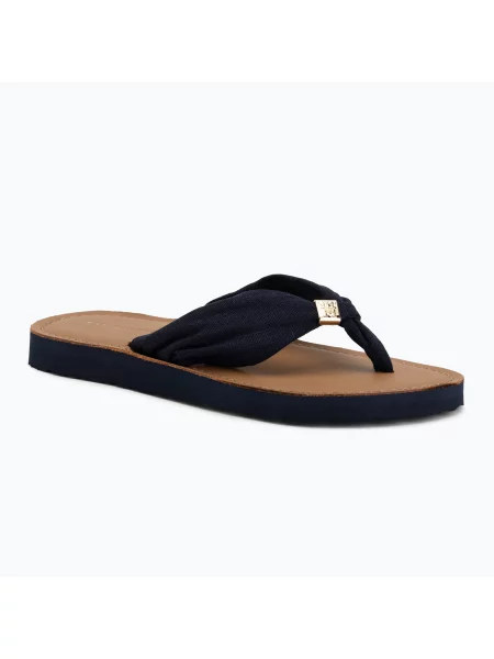 Кожаные вьетнамки Tommy Hilfiger синие