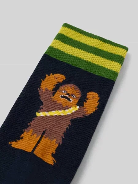 Skarpety z elastycznej mieszanki bawełny model Star Wars Chewie' Happy Socks granatowe