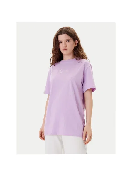 Футболка Karl Kani с принтом фиолетовая