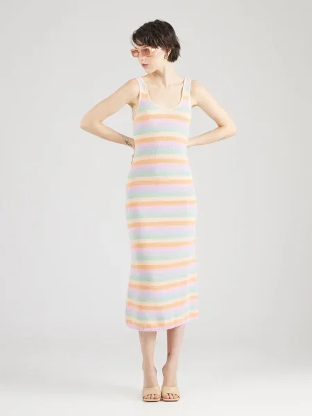 GAP Rochie tricotat deschis / verde deschis / portocaliu piersică / portocaliu închis albastru
