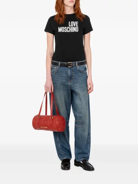 Tricou Love Moschino din jerseu negru