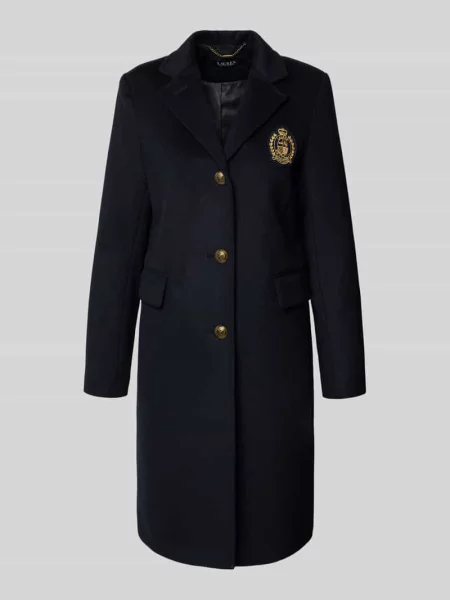 Płaszcz o kroju regular fit z mieszanki wełny i kaszmiru Lauren Ralph Lauren granatowy