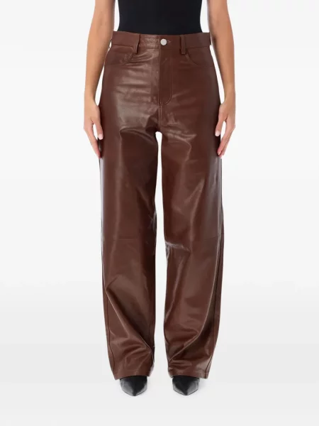 Pantaloni Róhe din piele maro